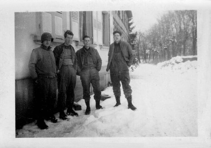 Thomas Lavenduski, Reuss, Jim Minn, Lakin. Germany, January 1945